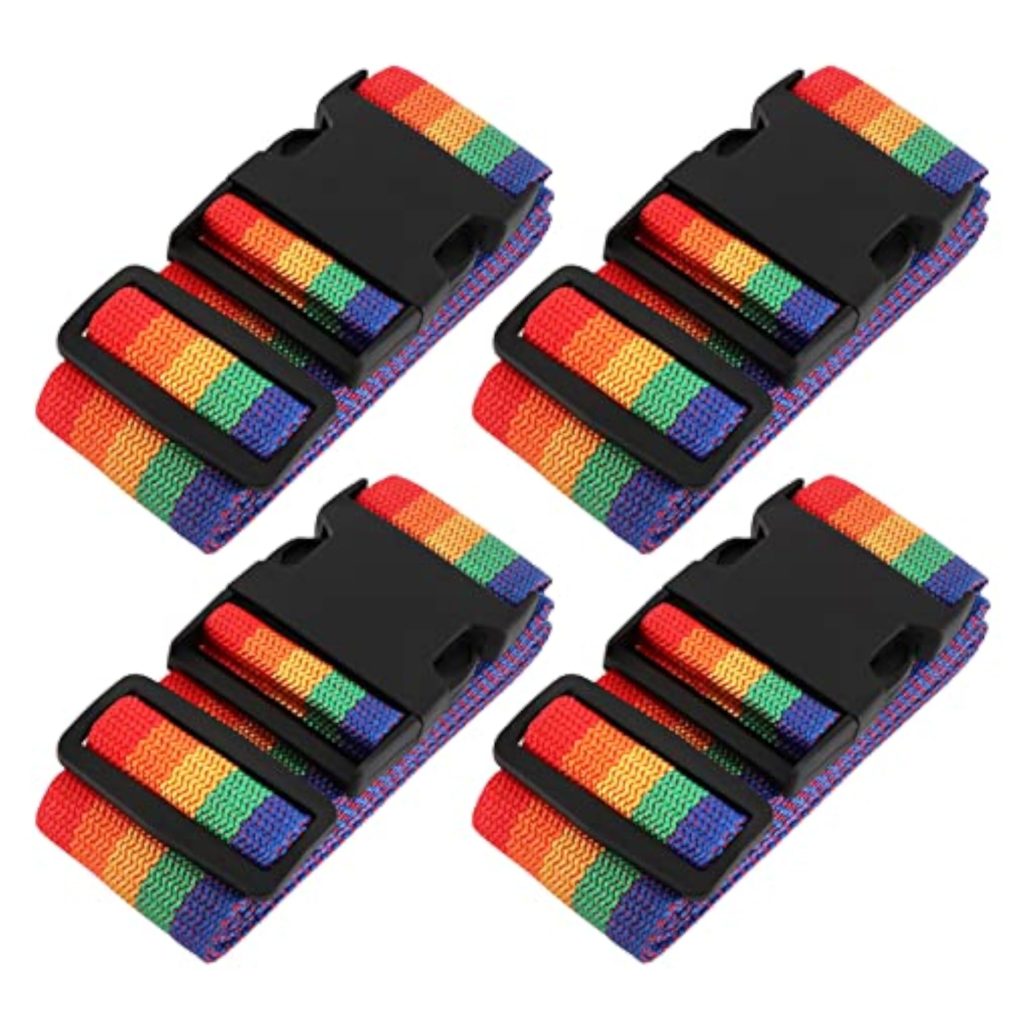 Pack of 4 Adjustable Luggage Straps